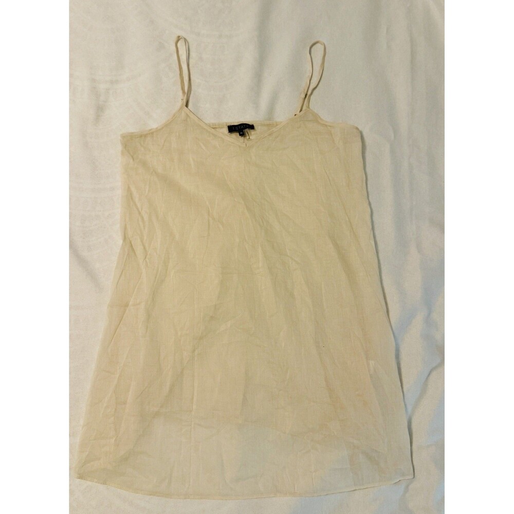 1. STATE Womens Beige Adjustable Spaghetti Straps Unlined Mini Slip Dress Medium